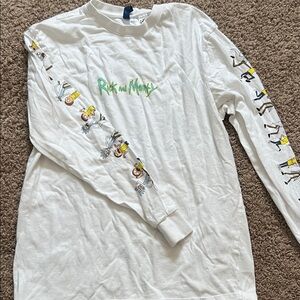 Rick and Morty White Long Sleeve Shirt